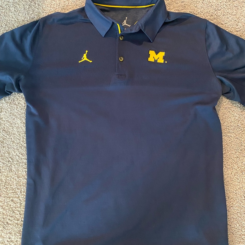Jordan Blue Polo Shirt with Jumpman Logo